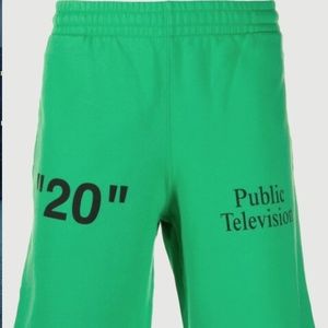 Off-White Contrasting Logo Shorts